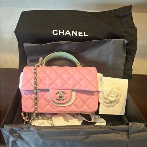 pink and green chanel bag|Chanel pink bag 2021.